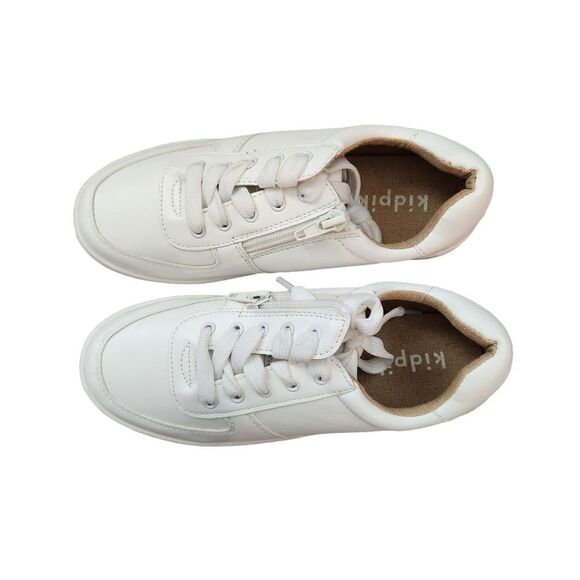 Kidpik  LOW TOP SNEAKER Shoes Size 2 Boy's Youth White NWOT - Picture 4 of 6